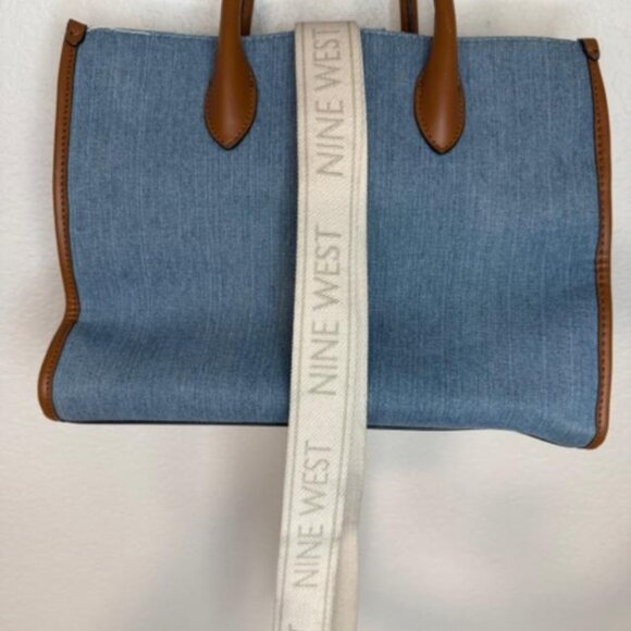Nine West Jolene Blue Denim Tote - Picture 7 of 8